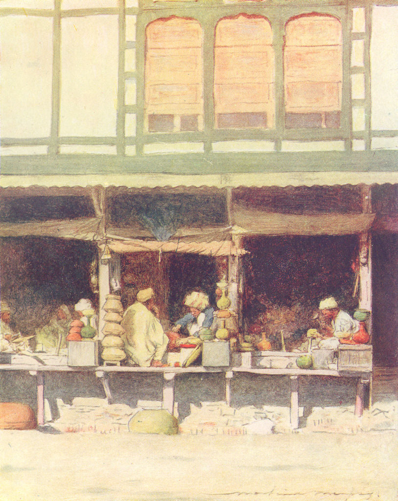 INDIA. An unclassified shop 1905 old antique vintage print picture